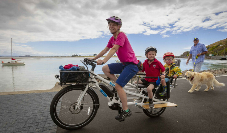 Families enjoying the newly opened pathway. Photo Credit: Christchurch City Council.