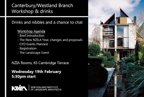 Canterbury/Westland Branch Workshop & Drinks