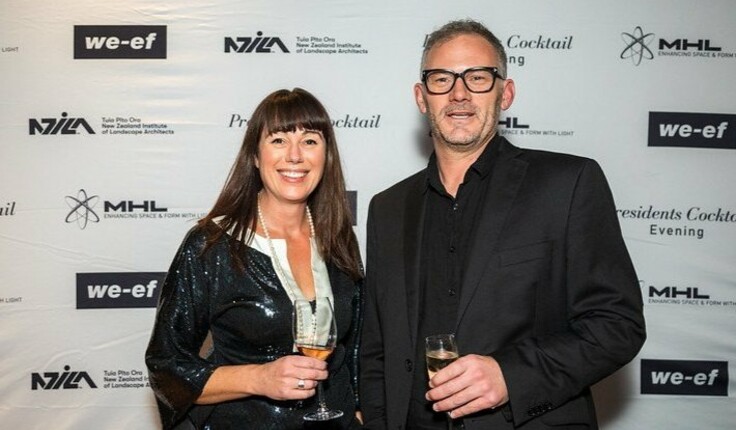 NZILA COO Vicki Clague with President Henry Crothers at the 2021 President’s Cocktail event in May.