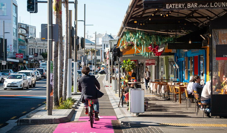 The LandLAB team says improvements  have delivered a holistic public realm upgrade to one of Aucklands most iconic streets. Image credit - LandLAB.