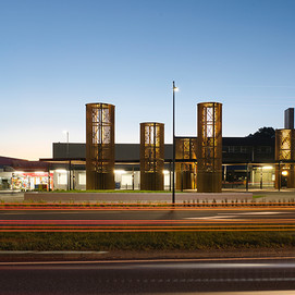 Leith Place looks to provide a flexible, visually interesting space visible from the state highway to entice motorists to stop and take a break.