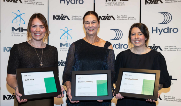Julia Wick, Bernice Cumming, and Ashleigh Hunter recognised at the President's Awards Function 2025