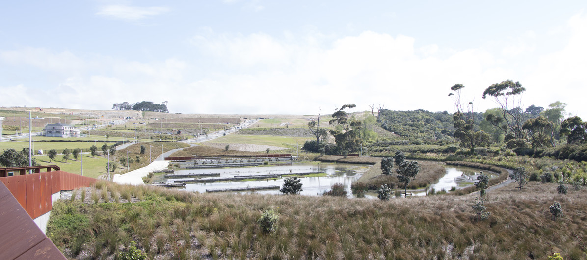 Wetlands in the wider surroundings with Wetland Bridge in the distance_