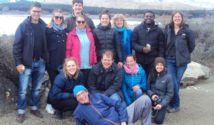 Dr Simon Swaffield on a field trip with students.