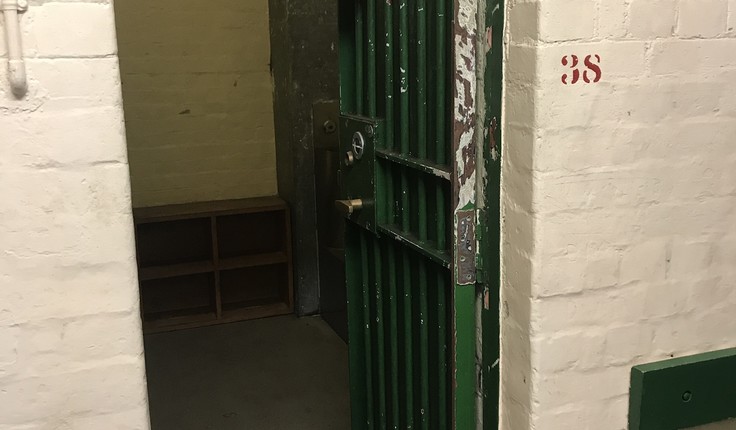 Holding cell for prisoners before court appearances (this is the cell which David Bain was kept in)