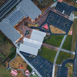 Birds eye view of school, Andy Spain Photography (2020)