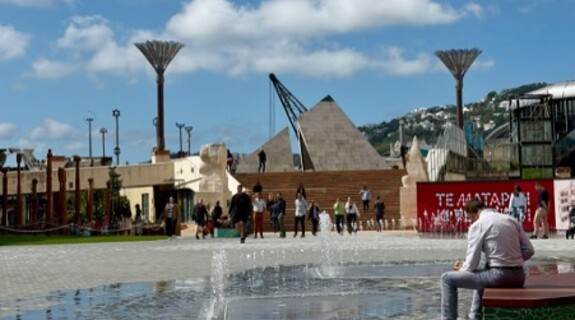 A well-functioning urban environment. Wellington’s Te Ngākau Civic Square has reopened together with the restored central library. The City to Sea bridge is staying. Te Matapihi ki te Ao Nui. Photo: Ralph Johns.