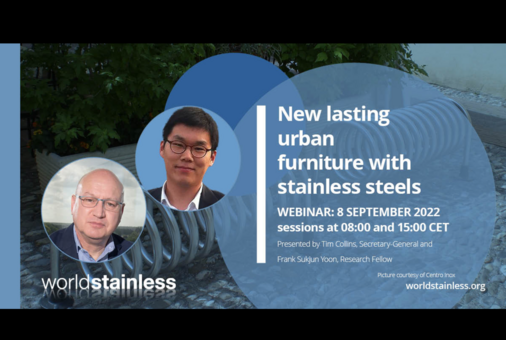 New lasting urban furniture with stainless steels
