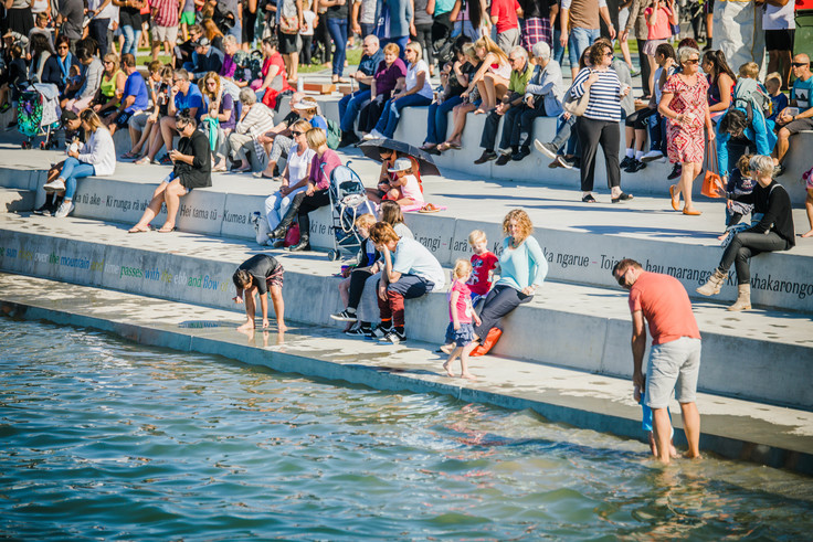 Access to the stairs is enabled via an accessible ramp from the existing promenade level_