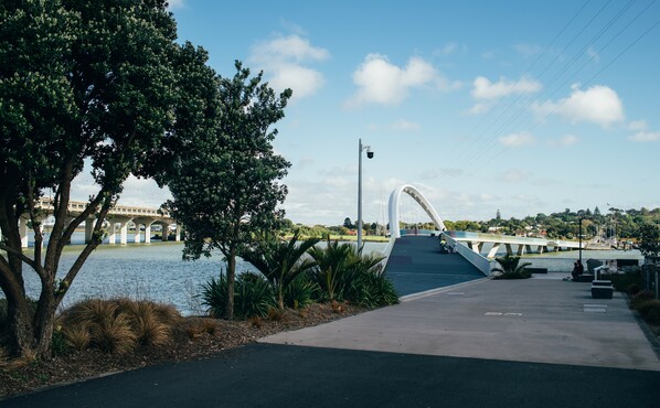 Gentle lazy breezes' lands at Te Hōpua-ā-Rangi historic causeway public space on the on the old bridge alignment