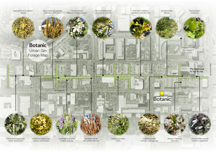 Botanic Urban Gin Forage Map