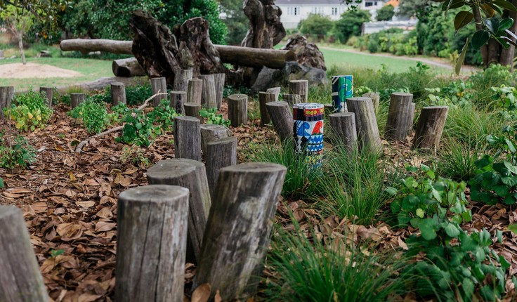 Nature provides the fun challenges in this playground