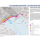 Boffa Miskell prepared a concept masterplan for the site, along with undertaking the detailed design for the first stage of development. This involved the design of the public promenade, key public spaces and car parking areas. The landscape design strategy adopted an integrated approach to maritime industrial character in conjunction with mana whenua cultural design.