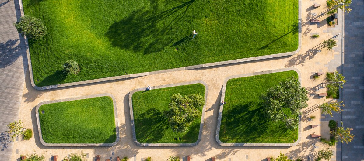 Drone image of Amey Daldy Park.