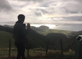 Jackie Paul looks out towards Matauri Bay in the Far North.