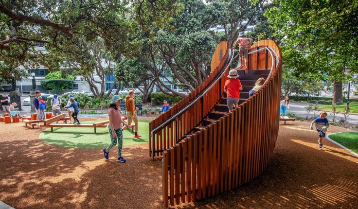 The play space was opened last year. Photo credit: Julian Butler.