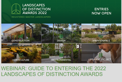 FREE Webinar: Guide to entering the 2022 Landscapes of Distinction Awards