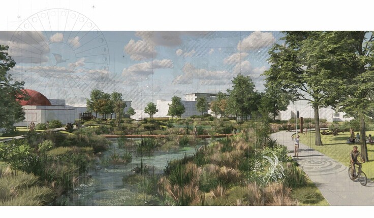 An artists impression of Wiri Stream Reserve.