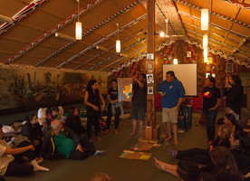 Ngā Aho wānanga-a-tau in Omaka, Blenheim last year.