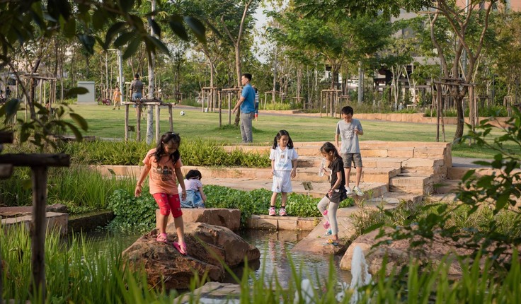 Chulalongkorn University Centenary Park - wetland. Photo credit: LANDPROCESS