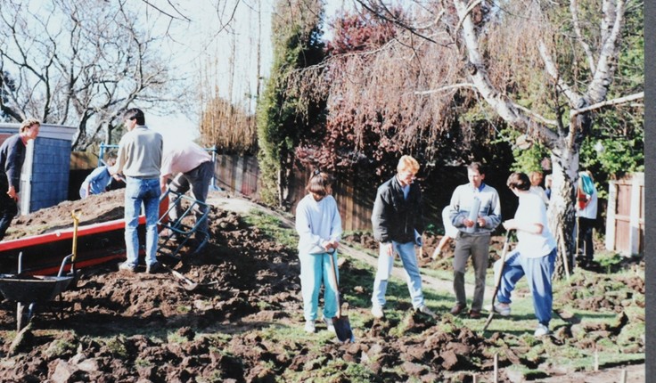 Student construction job – c1994, Photo courtesy of Rebecca Wilson