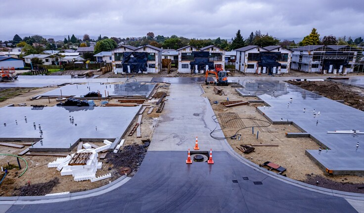 Construction site for a housing development in Rotorua. Rod Hill, Truestock.