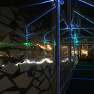 ‘Echoes’ is an interactive experience which senses movement throughout the walkway and transfers it into sound and light. The speed and direction of the pulses is triggered by the visitor.