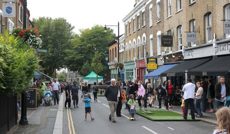 Trial street treatments in Waltham Forest, part of the controversial and ultimately very successful “mini Holland” scheme. Photo: Enjoy Waltham Forest