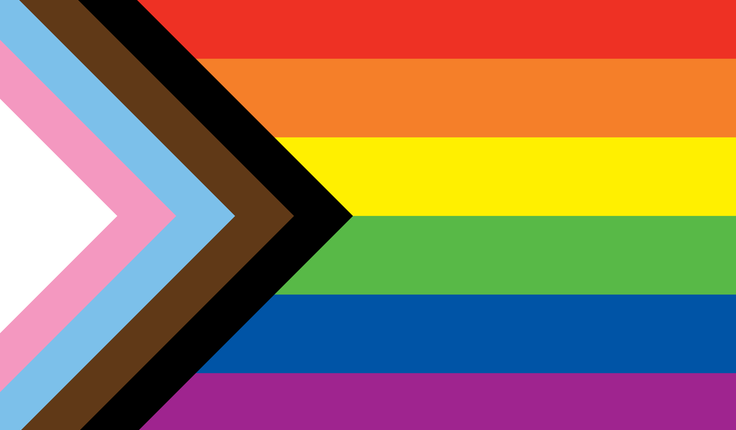 Graphic designer Daniel Quasar added a five-coloured chevron to the LGBT Rainbow Flag to place a greater emphasis on 