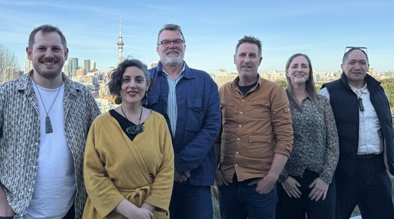 Tuia Pito Ora’s Board: Simon, Nada, Peter, Ralph, Suzanne and Rangitahi. Twice a year we get away from our screens and meet face-to-face.