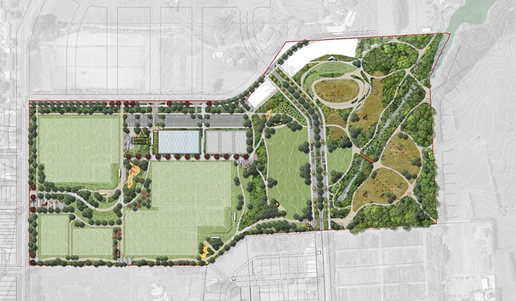 The master plan for Scott Point Sustainable Sports Park provides for sports and active recreation, informal recreation and conservation.